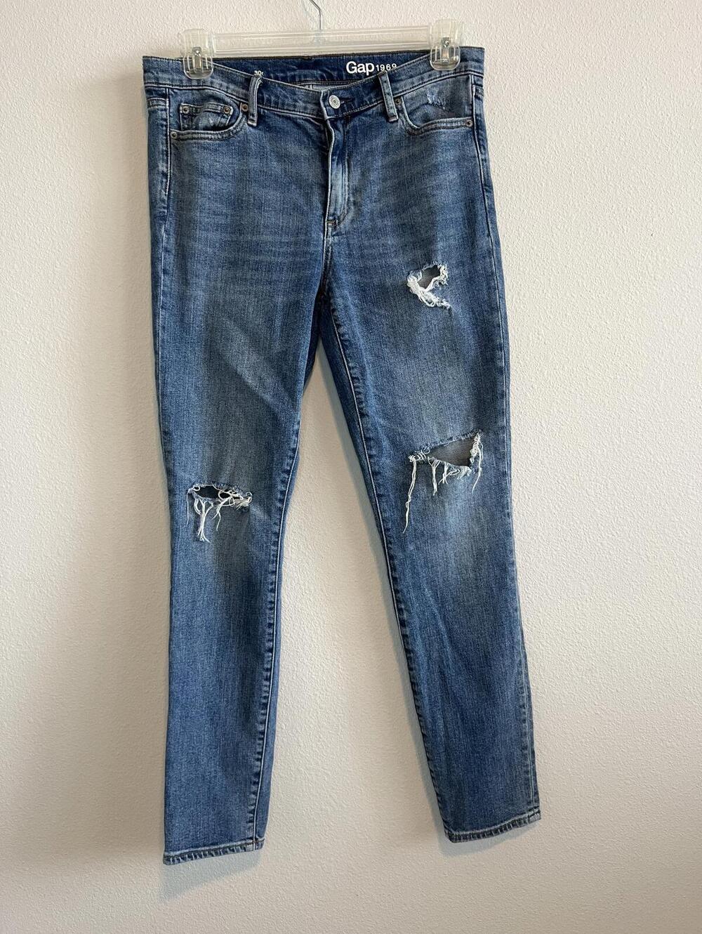 Gap Distressed Ripped Blue Jeans